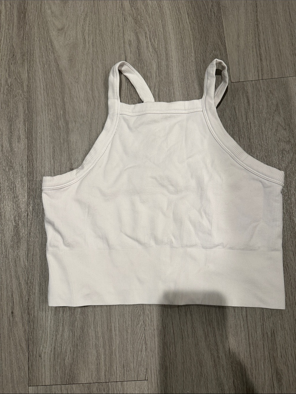 Athleta Women’s White Ribbed Crop Tank Top